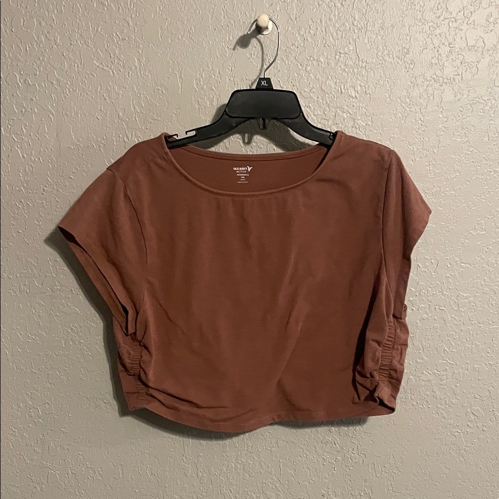 Old Navy Brown Active Crop Top